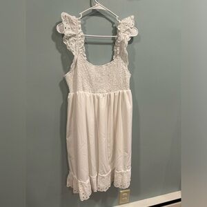 White Lacey Mini Dress